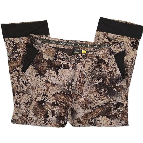 Cabelas Mens Prairie Camo Cargo Performance Pants Sz 2XL Lightweight Hunting - Picture 1 of 12